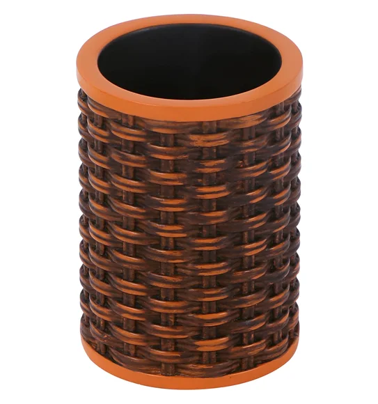 Vibe Tumbler Polyresin Tumbler Brown and Orange
