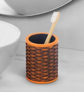 Vibe Tumbler Polyresin Tumbler Brown and Orange