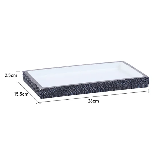 Vibe Tray Polyresin Tray Charcoal