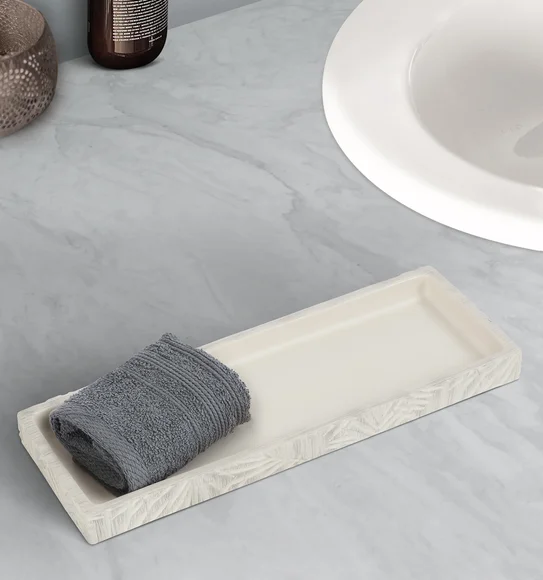 Vibe Tray Polyresin Tray Beige