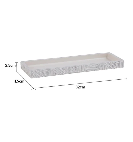 Vibe Tray Polyresin Tray Beige