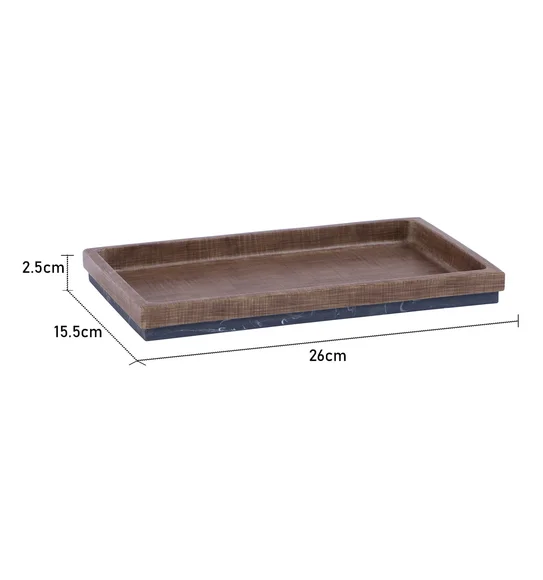 Vibe Tray Polyresin Tray Wood