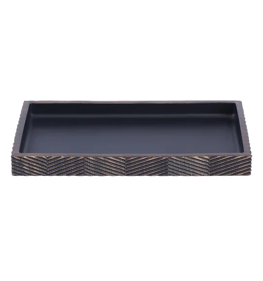 Vibe Tray Polyresin Tray Brown
