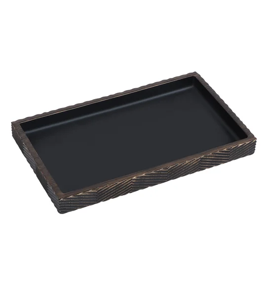 Vibe Tray Polyresin Tray Brown