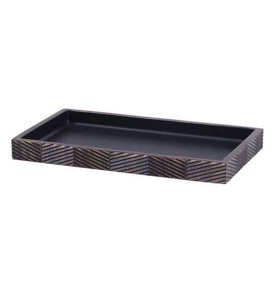 Vibe Tray Polyresin Tray Brown