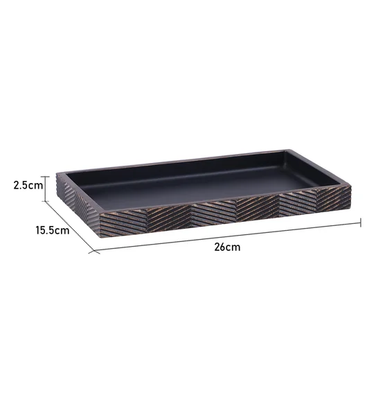 Vibe Tray Polyresin Tray Brown