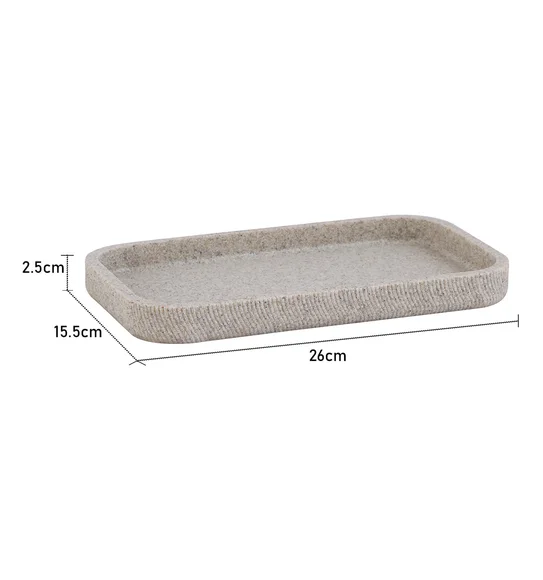 Vibe Tray Polyresin Tray Sandstone