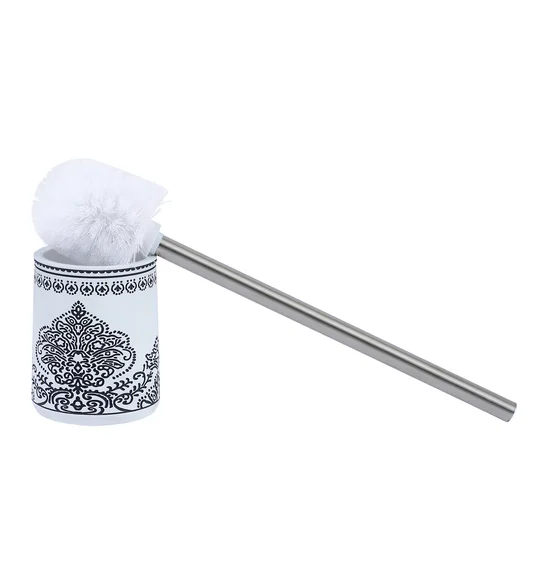 Vibe Toilet Brush Polyresin Toiletbrush holder White and Black