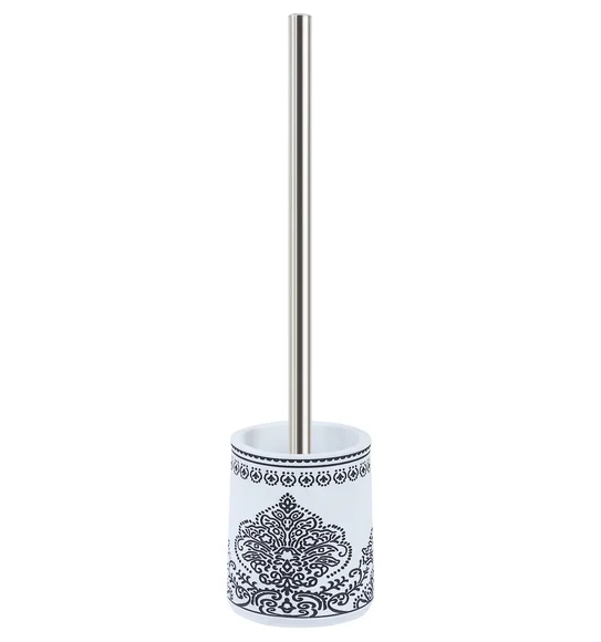 Vibe Toilet Brush Polyresin Toiletbrush holder White and Black