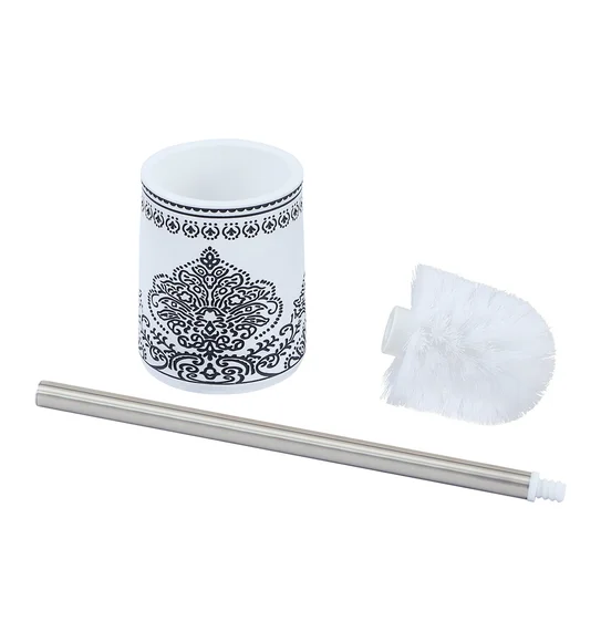 Vibe Toilet Brush Polyresin Toiletbrush holder White and Black