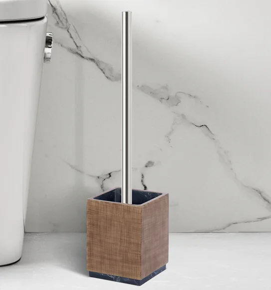 Vibe Toilet Brush Polyresin Toiletbrush holder Wood