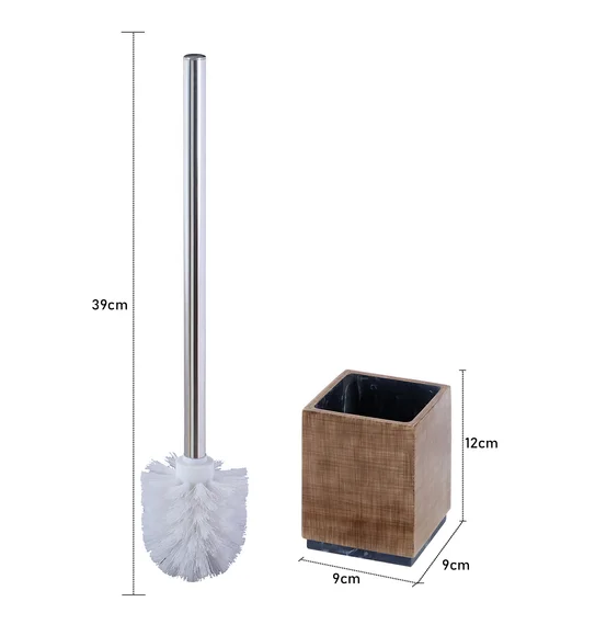 Vibe Toilet Brush Polyresin Toiletbrush holder Wood