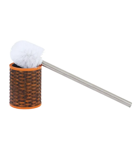 Vibe Toilet Brush Polyresin Toiletbrush holder Brown and Orange