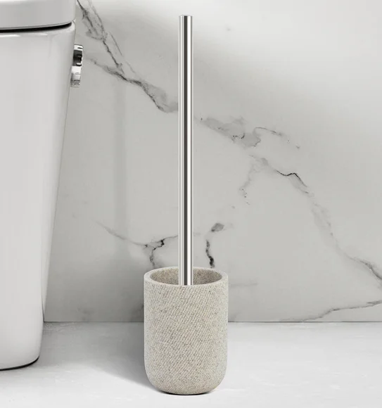 Vibe Toilet Brush Polyresin Toiletbrush holder Sandstone