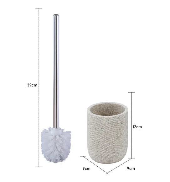 Vibe Toilet Brush Polyresin Toiletbrush holder Sandstone