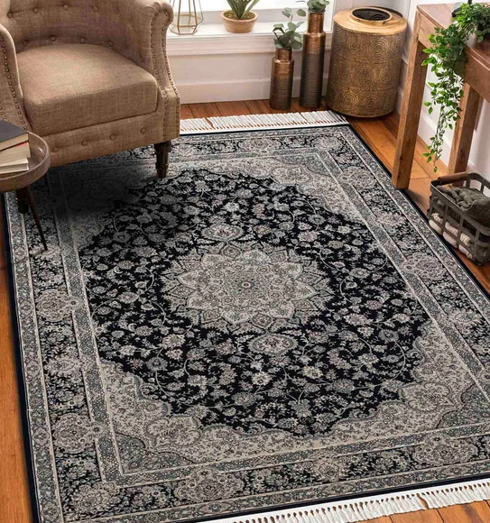 Belluchi Classical Carpet Black and Cream