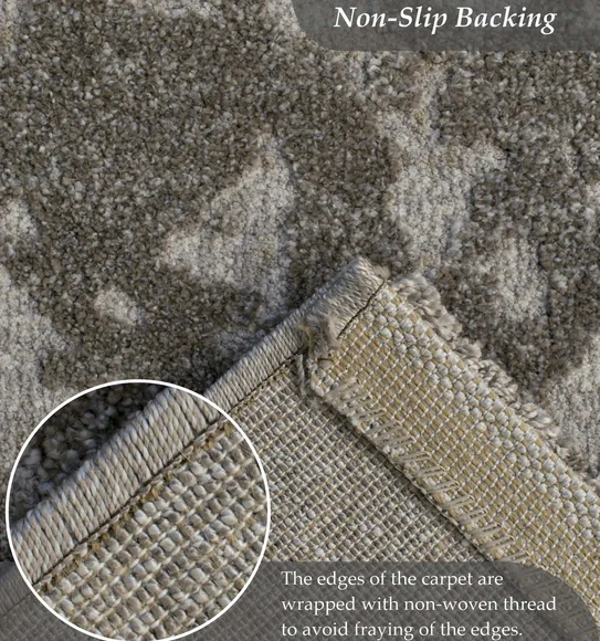 Trentino Abstract Machine Made Runner Taupe