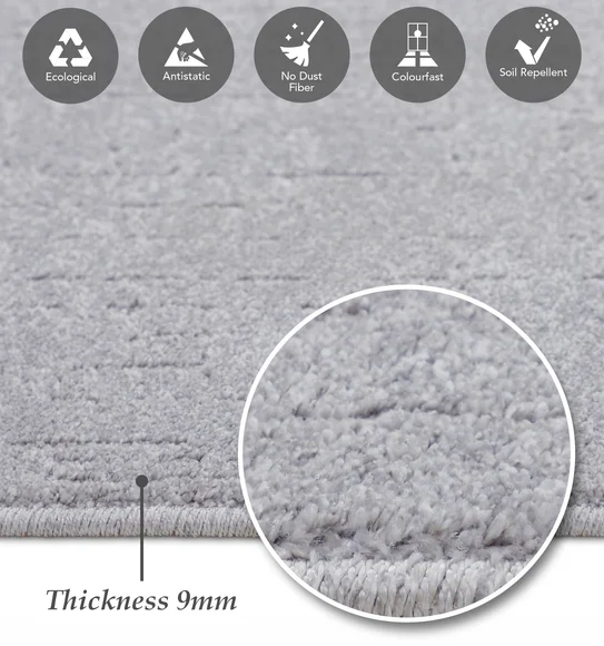 Trentino Abstract Machine Made Runner Grey