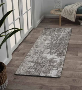 Softness Modern Abstract Runner L.Brown