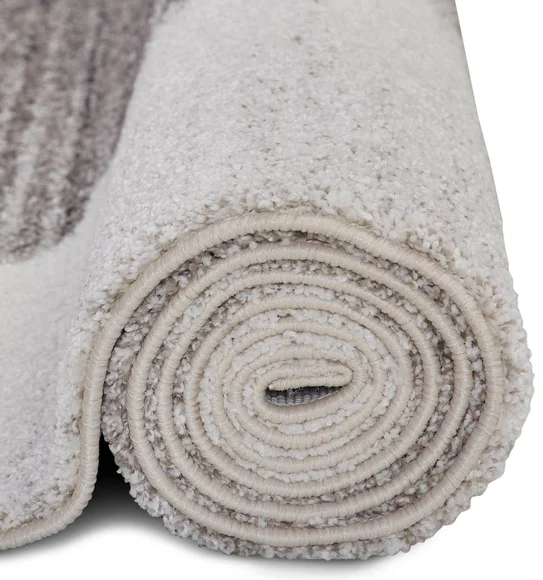 Softness Modern Abstract Runner Beige and Charcoal