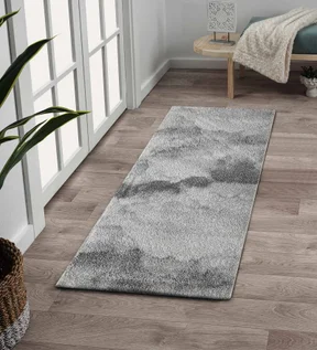 Softness Modern Abstract Runner Grey