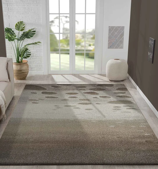 Softness Modern Abstract Runner Beige and L.Brown