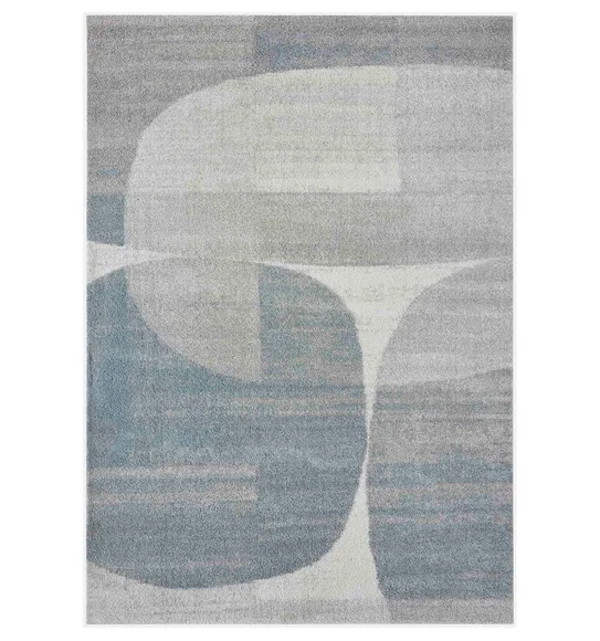 Softness Modern Abstract Runner Teal
