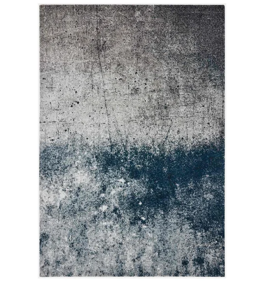 Softness Modern Abstract Runner D.Blue