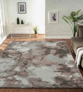 Softness Modern Abstract Carpet Rust