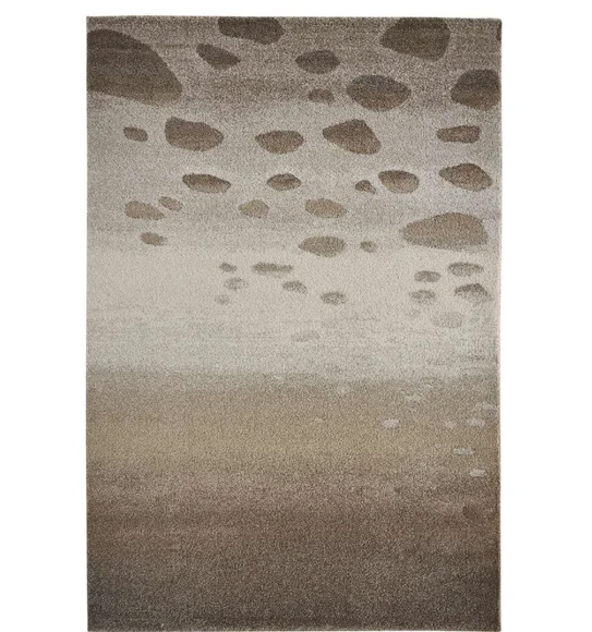 Softness Modern Abstract Carpet Beige and L.Brown