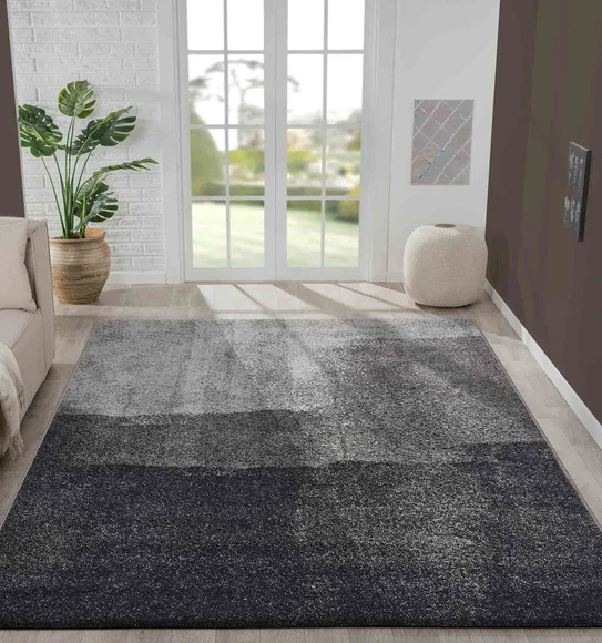 Softness Modern Abstract Carpet Charcoal
