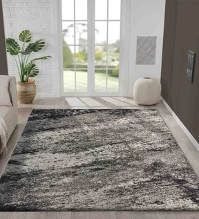 Softness Modern Abstract Carpet Charcoal and Beige