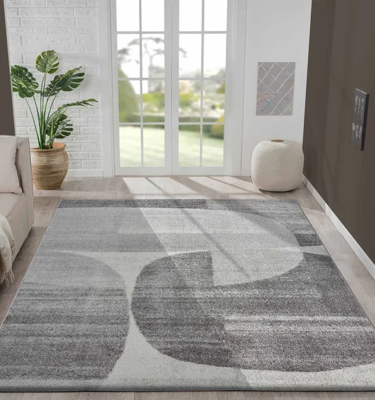 Softness Modern Abstract Carpet Brown and Beige
