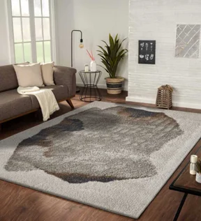 Royal Nomadic Modern Abstract Runner Beige and Charcoal