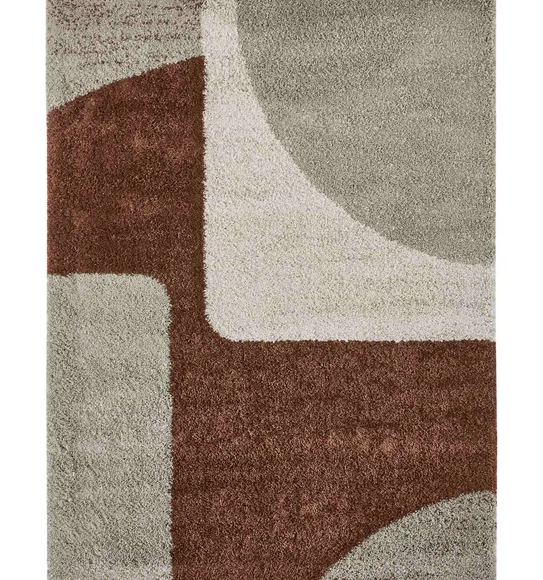 Royal Nomadic Modern Abstract Runner Chocolate Brown