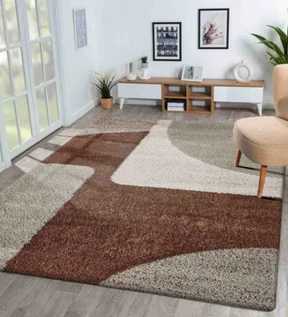 Royal Nomadic Modern Abstract Runner Chocolate Brown