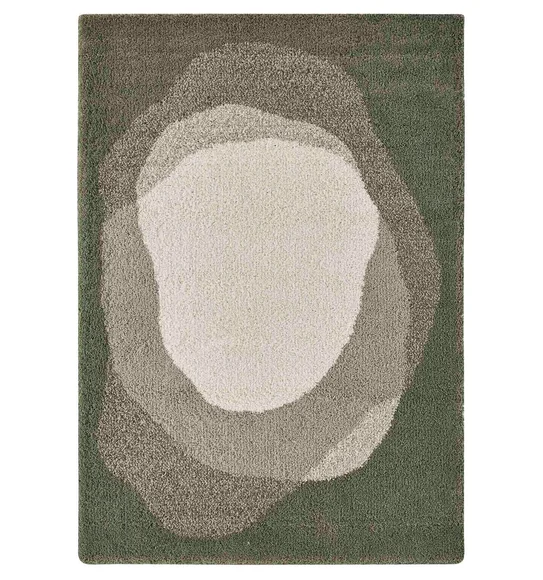 Royal Nomadic Modern Abstract Carpet Olive and Beige