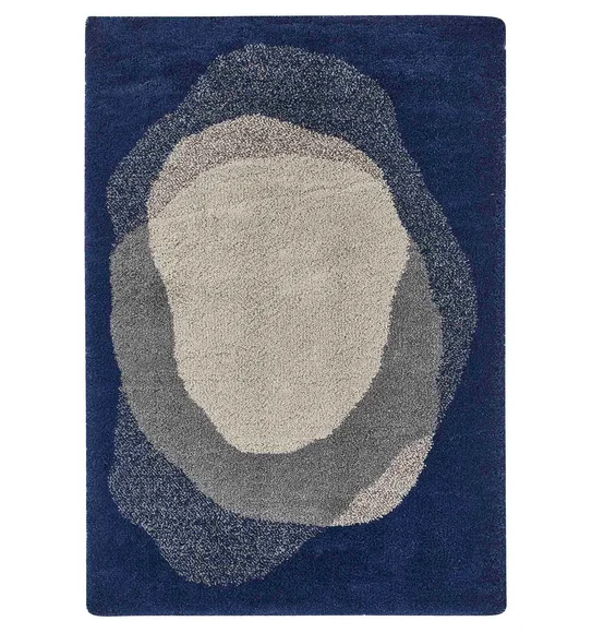 Royal Nomadic Modern Abstract Carpet Indigo