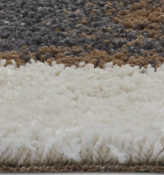 Royal Nomadic Modern Abstract Carpet Beige and Charcoal