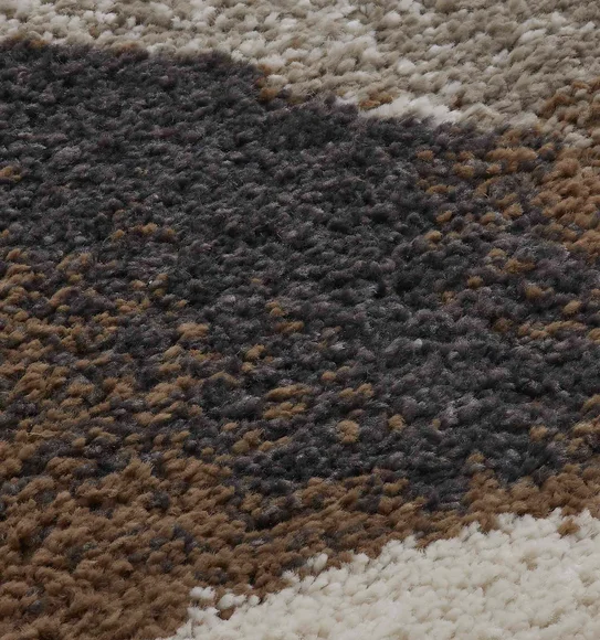 Royal Nomadic Modern Abstract Carpet Beige and Charcoal
