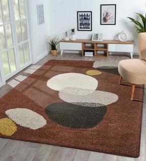 Royal Nomadic Modern Abstract Carpet Brown and Black