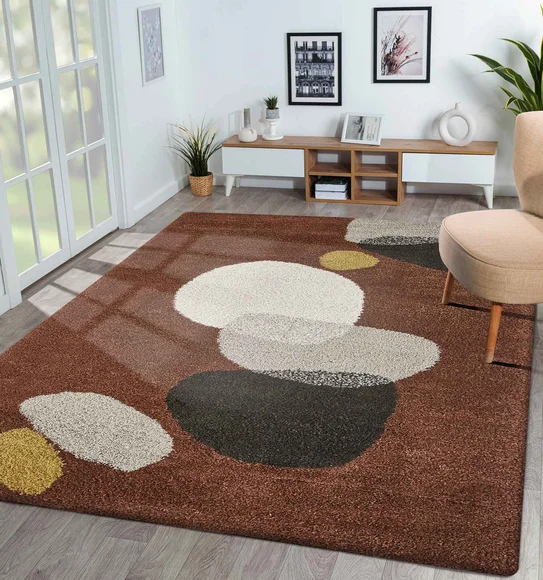 Royal Nomadic Modern Abstract Carpet Brown and Black