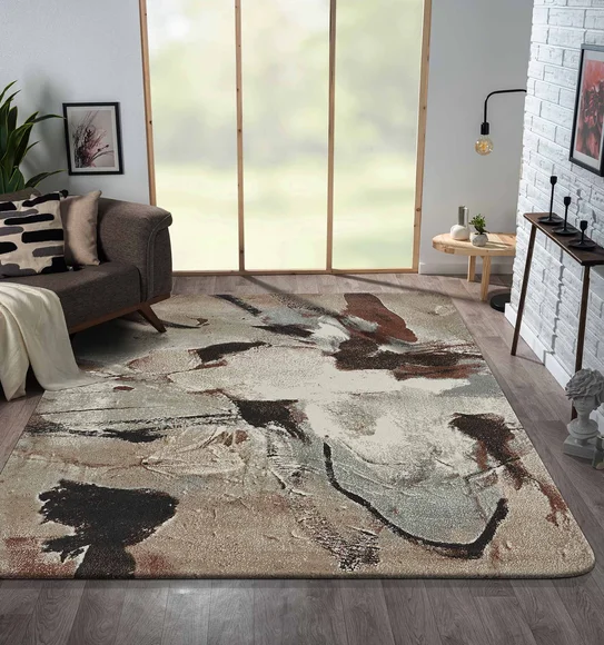 Fusion Modern Carpet Brown Beige