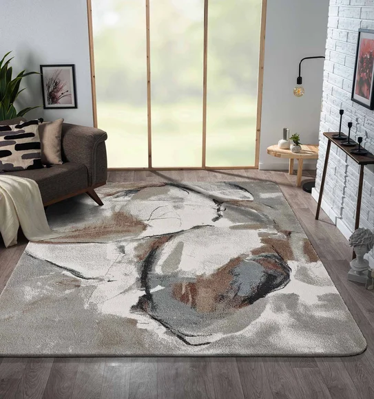 Fusion Modern Carpet Brown and Grey
