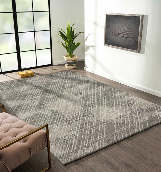 Reflexion Modern Abstract Carpet Taupe and Beige