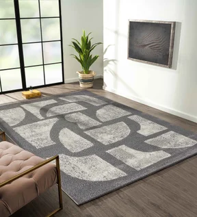 Reflexion Modern Abstract Carpet D.Grey