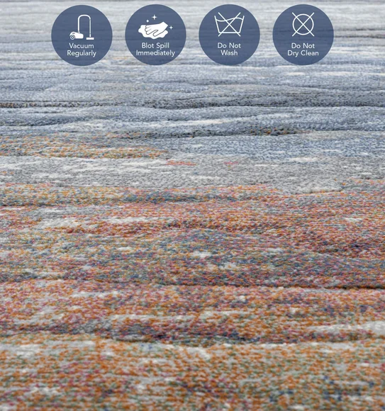 Aquarius Abstract Machine Made Runner Multi