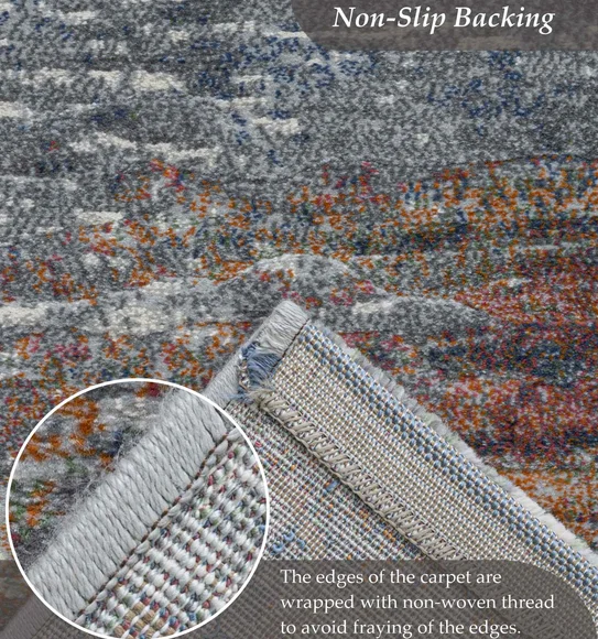 Aquarius Abstract Machine Made Carpet Multi