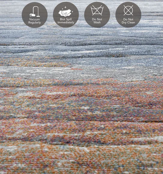 Aquarius Abstract Machine Made Carpet Multi