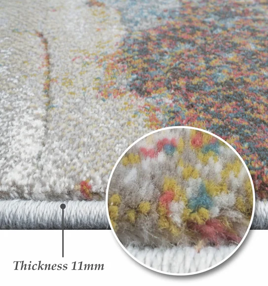 Aquarius Abstract Machine Made Carpet Multi
